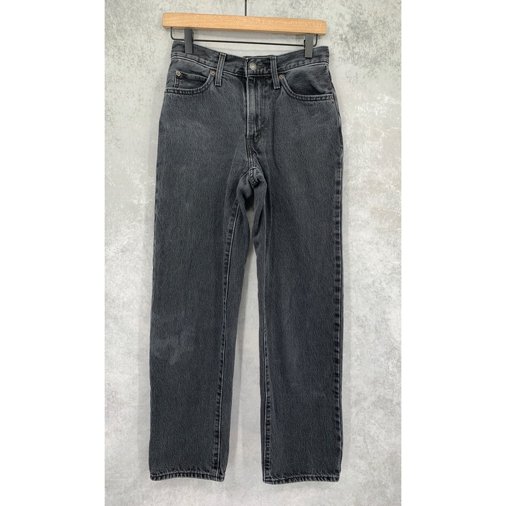 Levis Wide Leg Jeans Womens 25 Black '94 Baggy Fade 100% Cotton Denim Pants